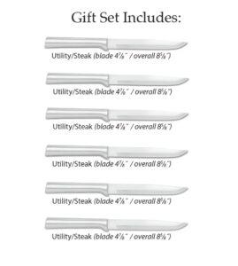 Utility Steak Knives Set of 6 Silver