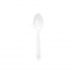 Solid-Color-Enamelware-Large-Serving-Spoon-white