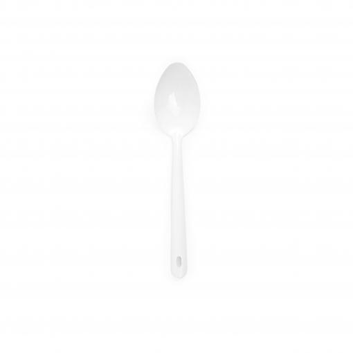Solid-Color-Enamelware-Large-Serving-Spoon-white