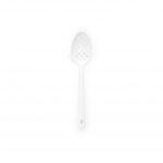 Solid-Color-Enamelware-Large-Slotted-Spoon-white