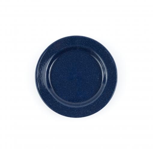 Speckle-Enamelware-10in-Dinner-Plate-navy