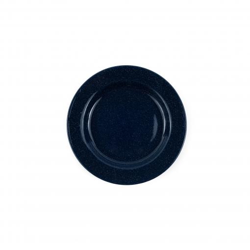 Speckle-Enamelware-8-inch-Flat-Salad-Plate-navy