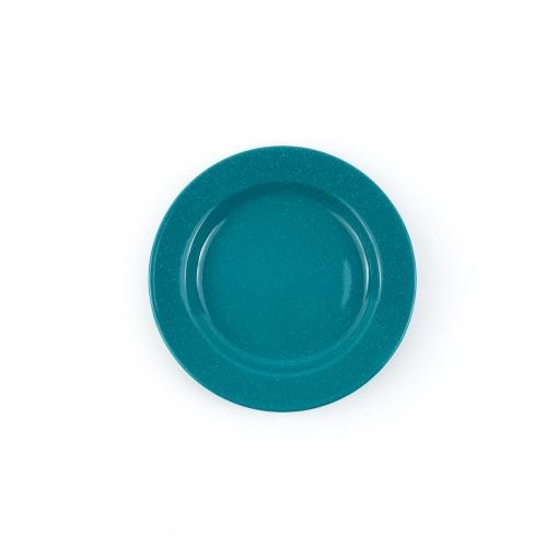 Speckle-Enamelware-8-inch-Flat-Salad-Plate-turq