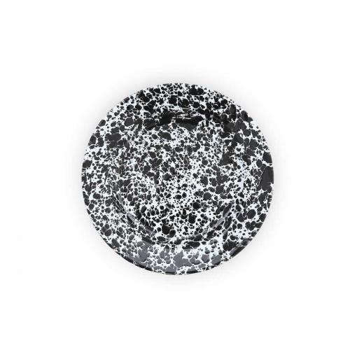 Splatter-Enamelware-10in-Dinner-Plate-black