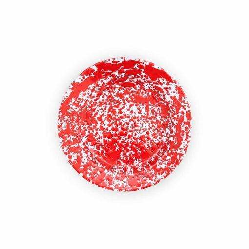 Splatter-Enamelware-10in-Dinner-Plate-red