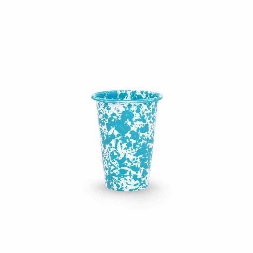 Splatter-Enamelware-14oz-Tumbler-turquoise