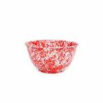 Splatter-Enamelware-4-quart-Large-Salad-Bowl-red