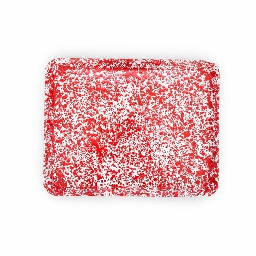 Splatter-Enamelware-Jelly-Roll-Large-Rectangle-Tray-red
