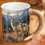 The Last Glance – Mule Deer Sculpted Coffee Mug