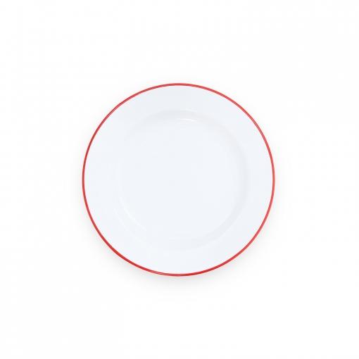 Vintage-10inch-Dinner-Plate-red-trim