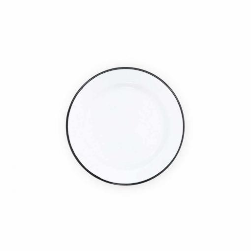 Vintage-8-inch-Flat-Salad-Plate-black-trim