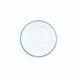 Vintage-8-inch-Flat-Salad-Plate-turq-trim