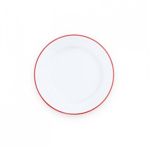 Vintage-Pasta-Plate-red-trim