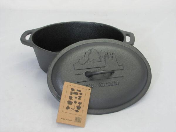 cast iron casserole with lid 10.5×8.5×4