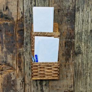 2 Pocket Mail Basket Brown