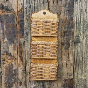 3 Pocket Mail Basket Brown