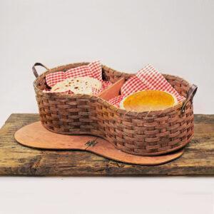 6 Pie Basket with Tray Brown