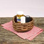 Lazy Susan Heart Basket – Small Brown