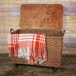 Medium Blanket Basket Lid Brown