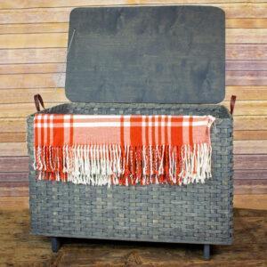 Medium Blanket Basket Lid Gray
