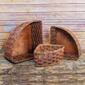 Large Corner Basket Brown