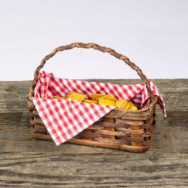 Cracker Basket with Handle Brown