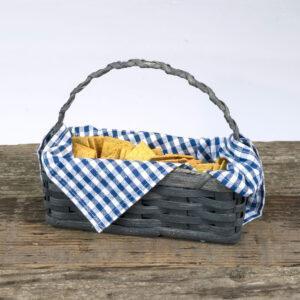 Cracker Basket with Handle Gray