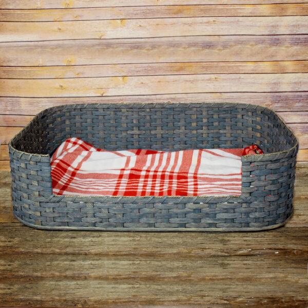 Large Dog Bed Basket Gray