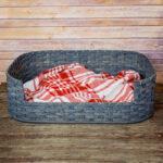 Medium Dog Bed Basket Gray
