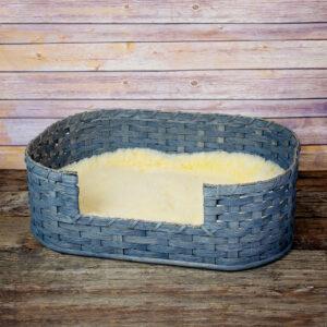 Small Dog Bed Basket Gray