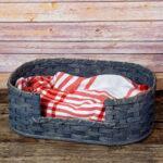 Extra Small Dog Bed Basket Gray