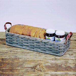 French Bread Basket Gray