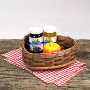 Medium Heart Lazy Susan Basket Brown