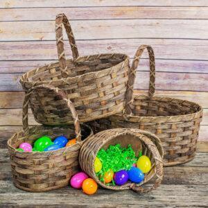 Medium Oval Easter Basket Brown