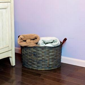 Medium Oval Laundry Basket Gray