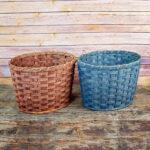 Small Oval Waste Basket Brown