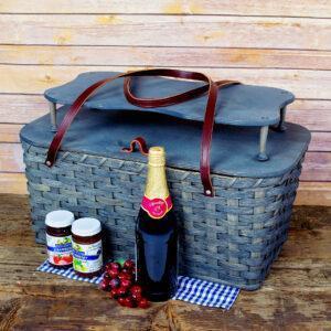 Large Picnic Basket Tray Gray