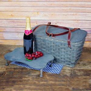 Medium Picnic Basket Tray Gray