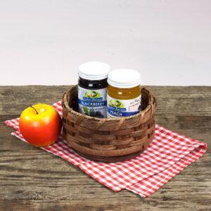 Small Round Lazy Susan Basket Brown