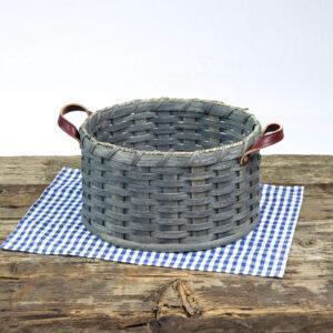 Round Paper Plate Basket Gray