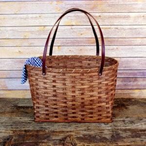 Large Shopping Bag Basket Brown