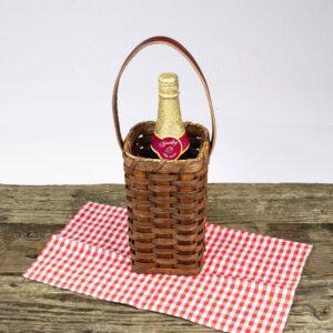 Single Wine Basket Brown