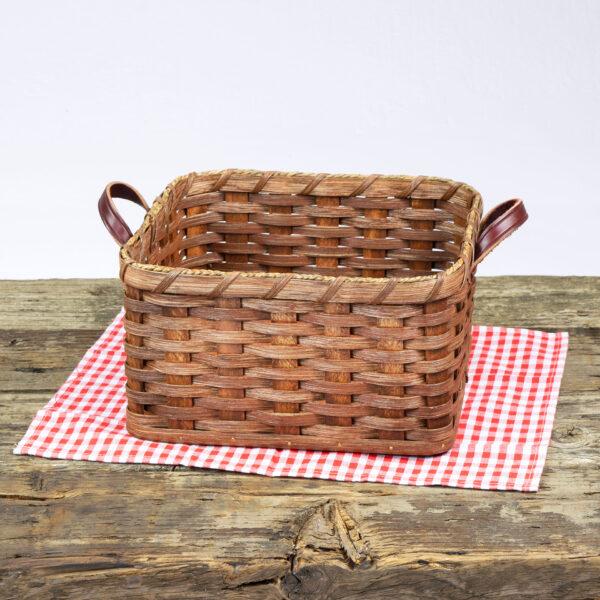 Square Paper Plate Basket Brown