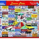 White Mountain Puzzles License Plates 1000 Pieces