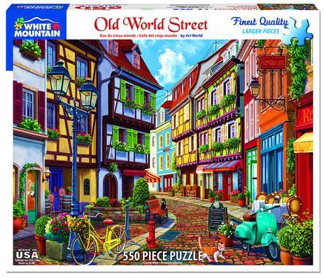 White Mountain Puzzles Old World Street 550 Pieces
