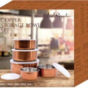 Le Regalo Copper 10 Pc Storage Bowl Set