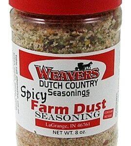 Weaver's Amish Dutch Country Farm Dust Seasoning - 8 Ounces - Spicy Flavor