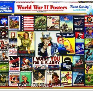 White Mountain Puzzles WWII Poster Collage