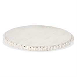 White Beaded Lazy Susan