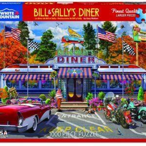 White Mountain Puzzles Bill & Sally's Diner 1000 Pieces